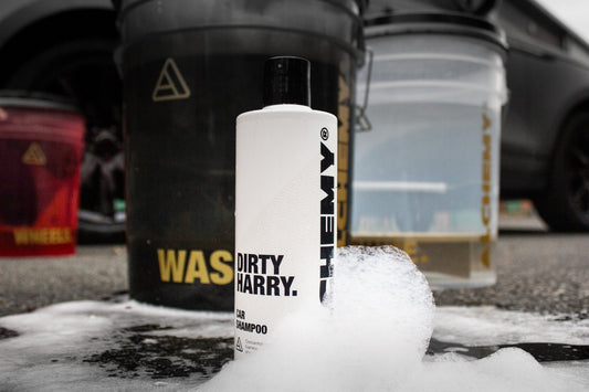 Alchemy Transparent Black Wash Bucket With Screw Lid & Gold Decals - WeDoDetail